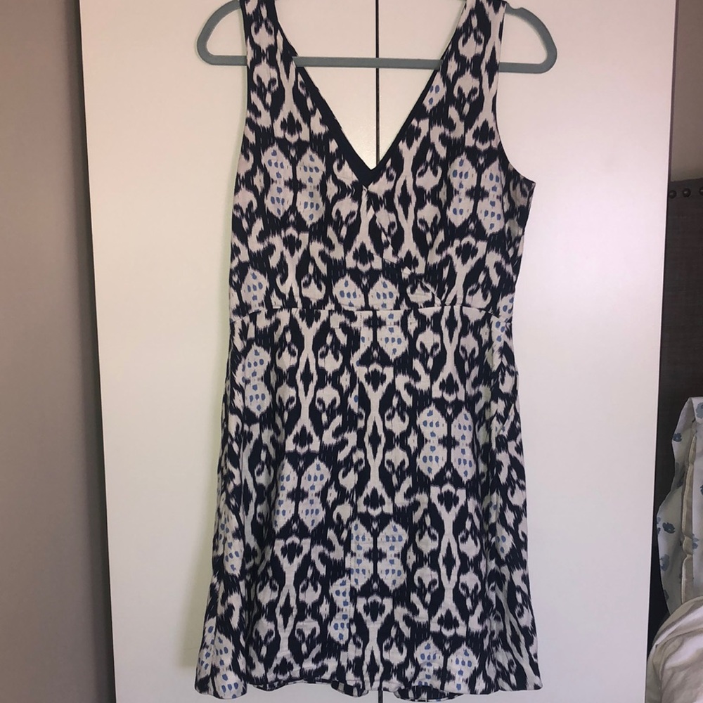 Patterned Navy Dress